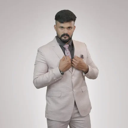 Rose Gold Premium Three Piece Wedding Suit For Men